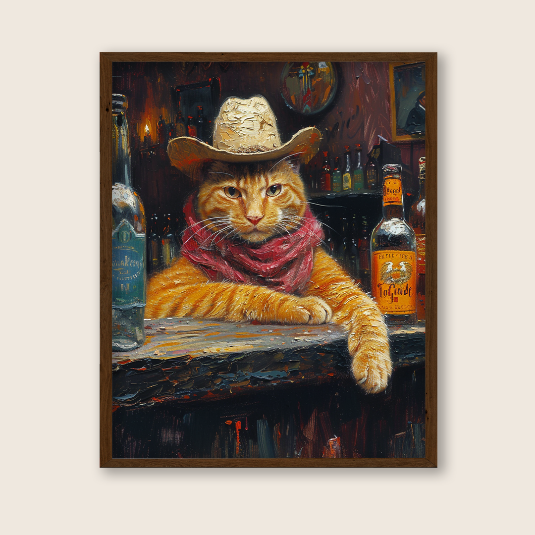 Orange Cow Cat In Da Bar