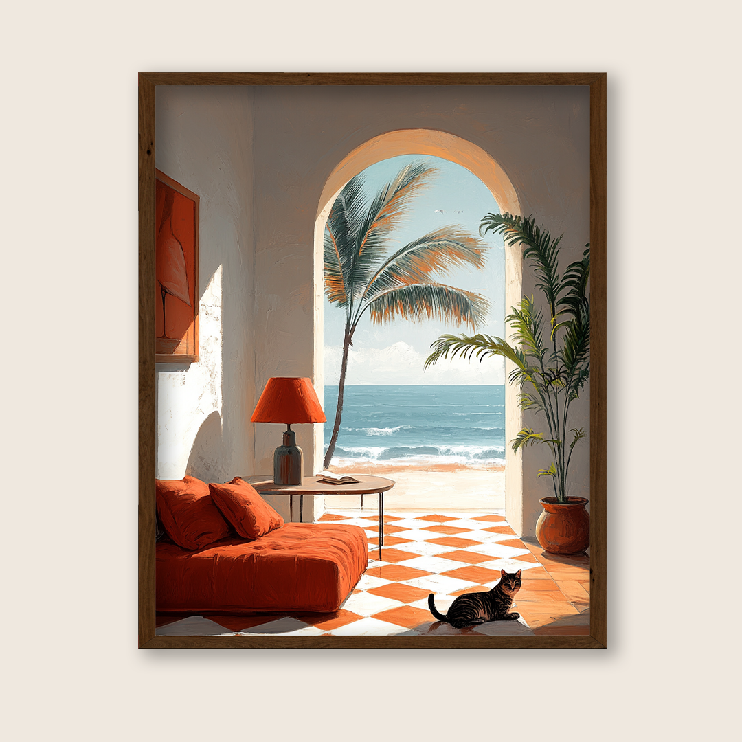 Beach House With Cat